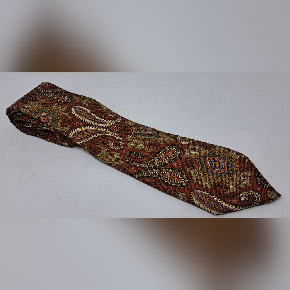 Robert Talbott Best of Class Men's Tie Ancient Madder Paisley Hand Sewn USA 59" - Picture 8 of 14